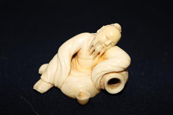 A Japanese ivory carving
